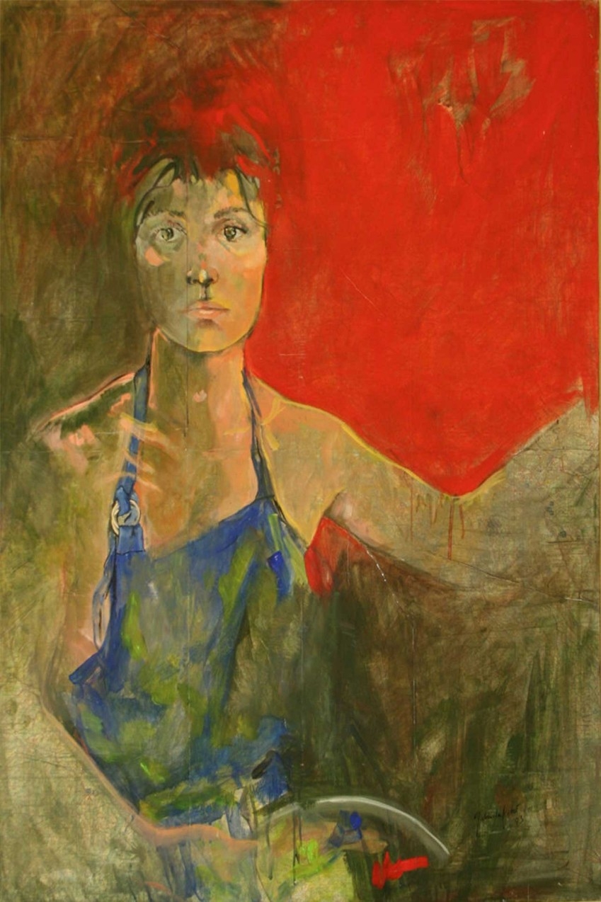 Gabriela Spector, Ritratto in rossodisegno 80 x 60 cm