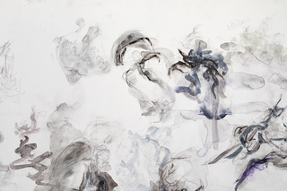 Susanna Baumgartner, Particolare di Negligenza IV, tecnica mista su tela, 215x170 cm., 2019Photo © Fabio Mantegna