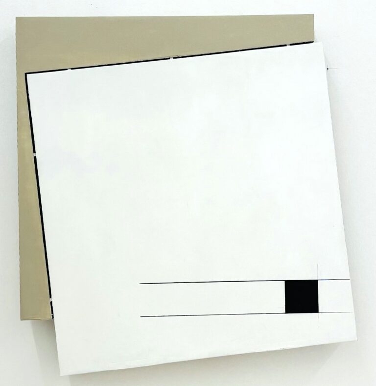 Guido Gläser, KOMPOSITION 11, 2023Öl auf Kartonkörper34 x 37 x 3 cm