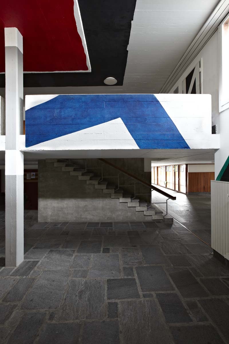Livio Bernasconi, Wall painting, 1965Scuole medie di Locarno, Photo © Bart Herreman